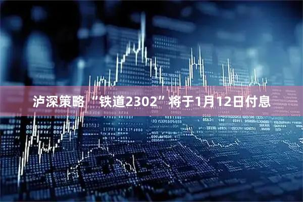 泸深策略 “铁道2302”将于1月12日付息