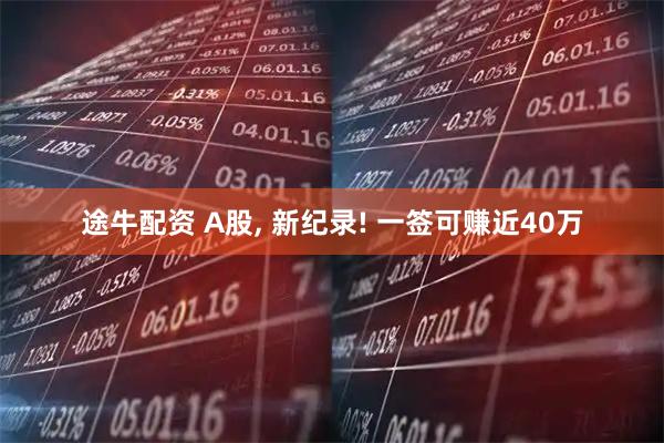途牛配资 A股, 新纪录! 一签可赚近40万